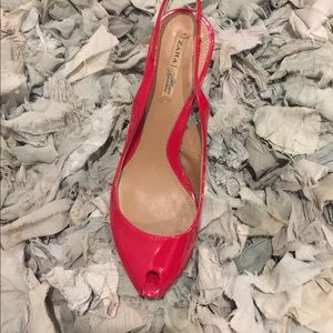Red zara shoes